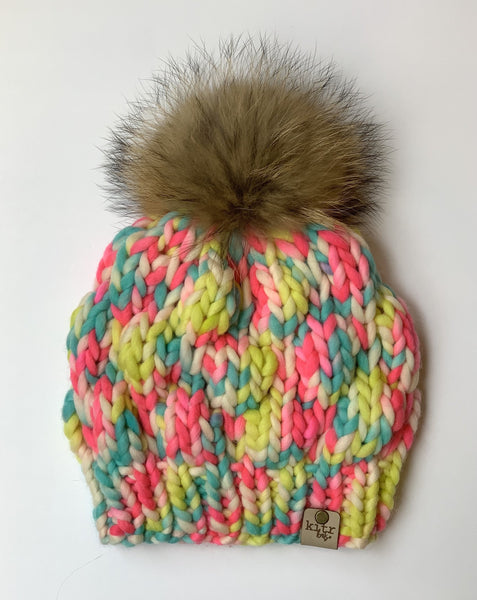 The Bubble Beret Solid: Neon Rainbow